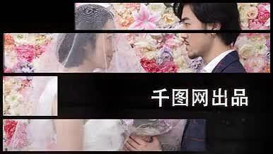 复古分屏切割组合婚礼图文内容展示AE模板视频的预览图